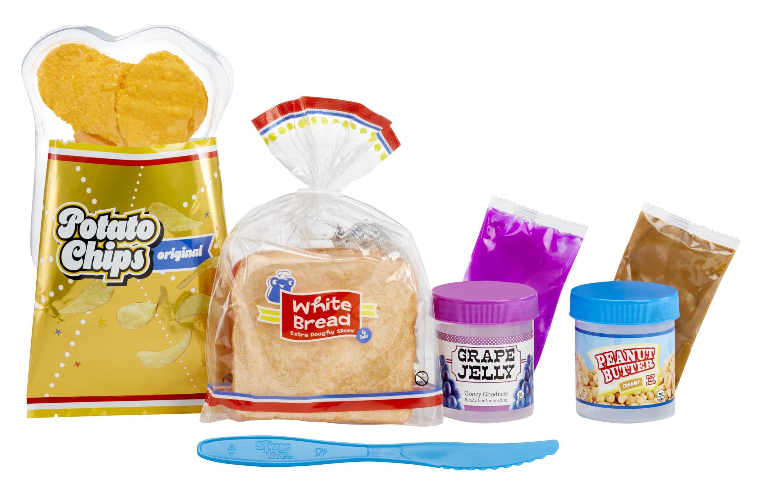 Slime Life PB&J with Chips DIY Slime Kit - Unboxing Ingredients to Make, Smash, and Stretch Your Food, Ages 8+ - Image 4
