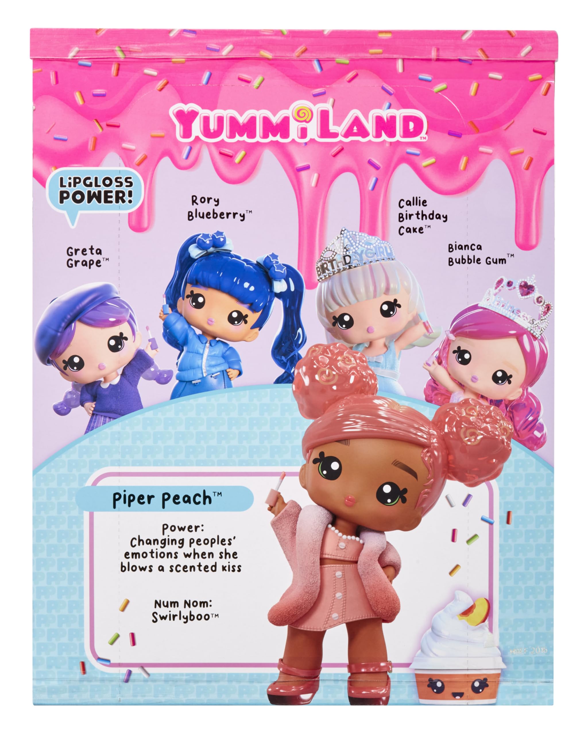 Yummiland Large Doll + Lipgloss Pet- Piper Peach, Age 4+ - Image 3