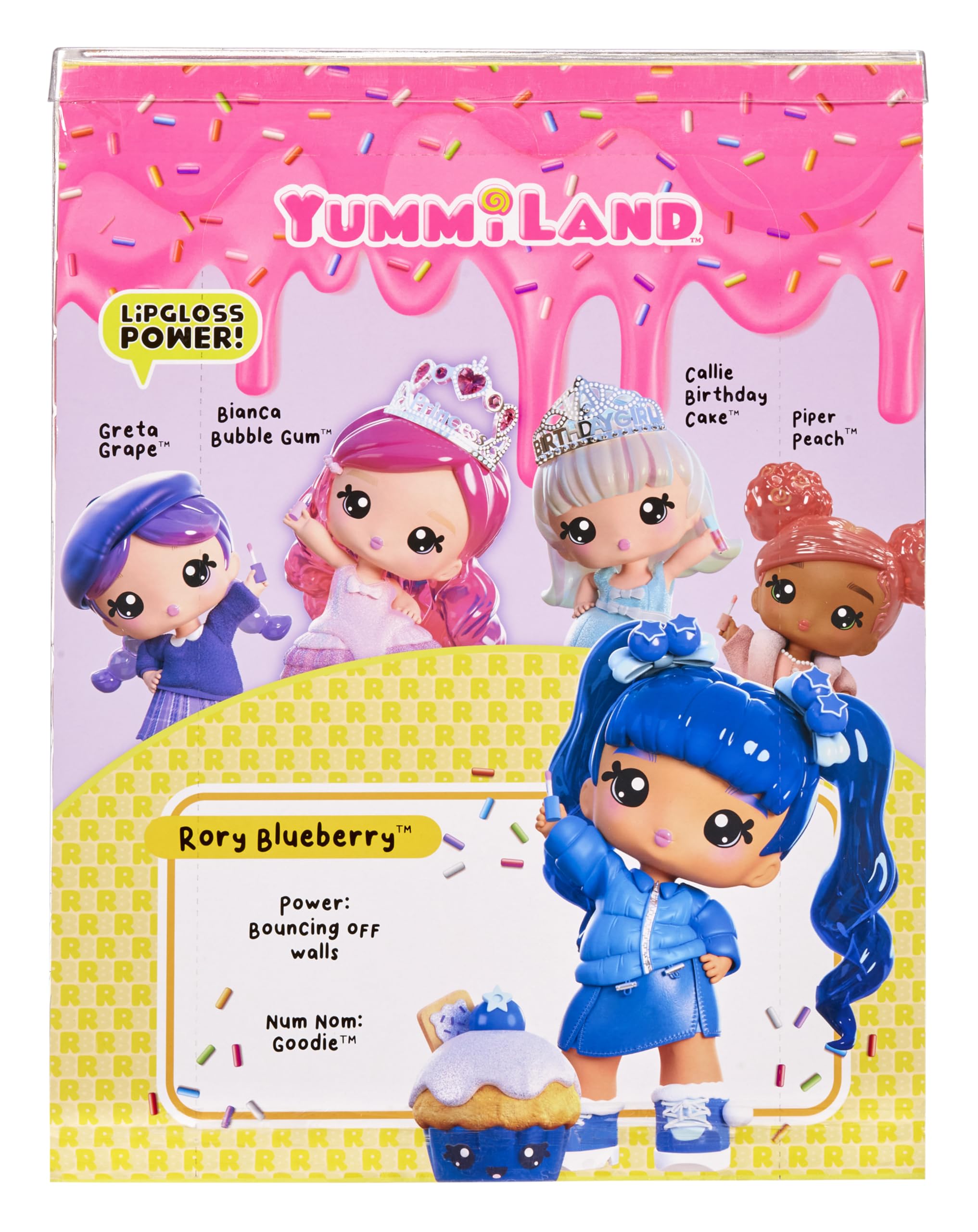 Yummiland Large Doll + Lipgloss Pet- Rory Blueberry, Age 4+ - Image 3