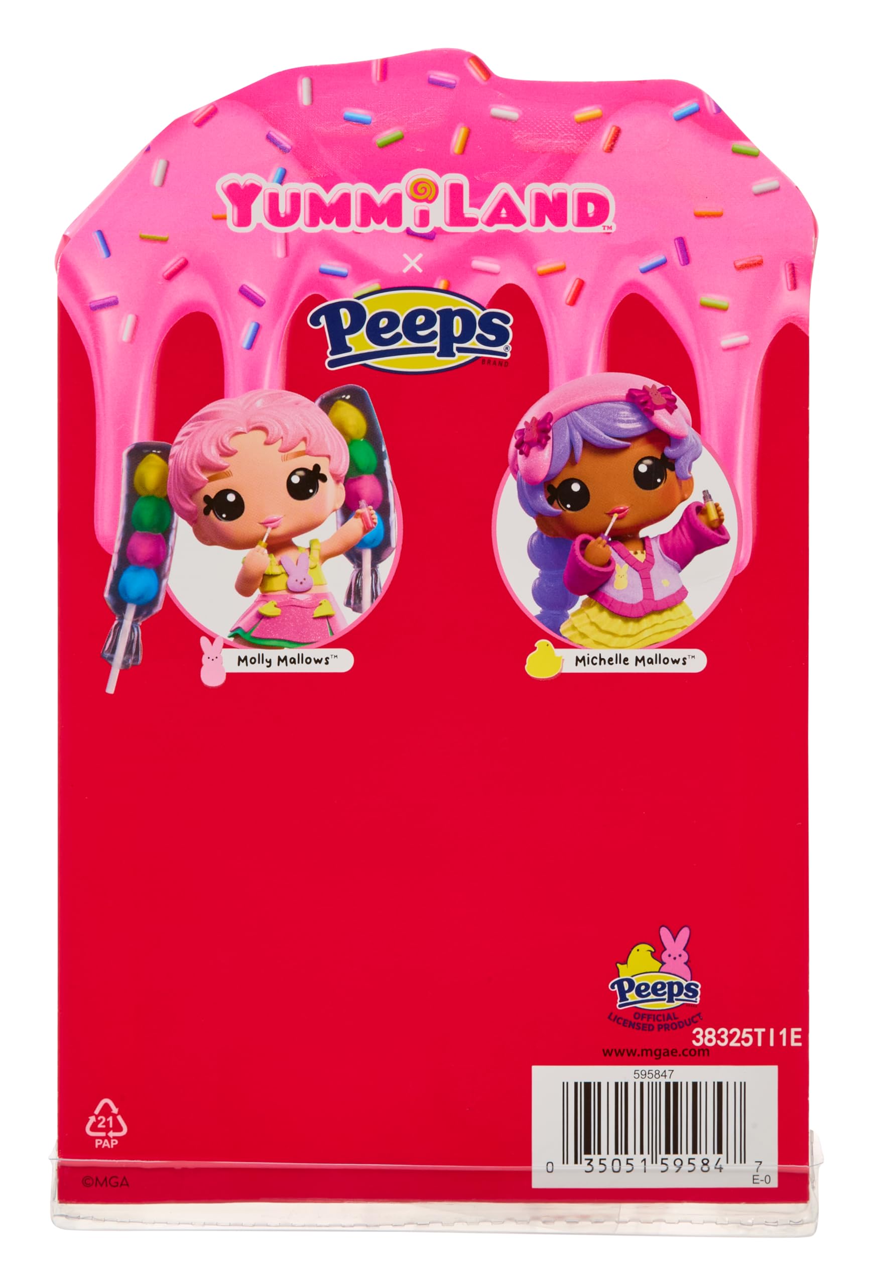 Yummiland x PEEPS Lip Gloss Doll- Molly Mallows with Scented Lip Gloss, Ages 4+ - Image 6
